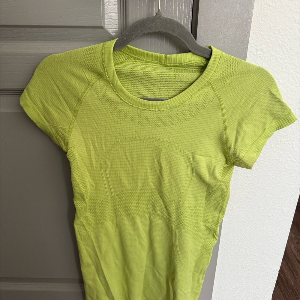 Lululemon Bright Lime Green Short Sleeve Tee